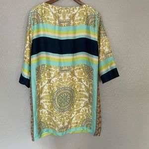 Zara Women’s Dress silky material 3/4 sleeves Size XL